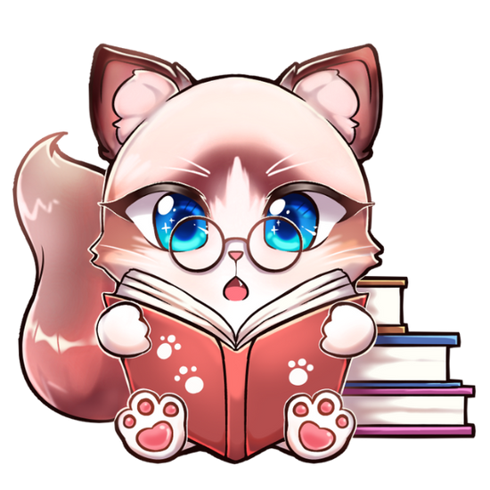 Bookworm Cat Sticker