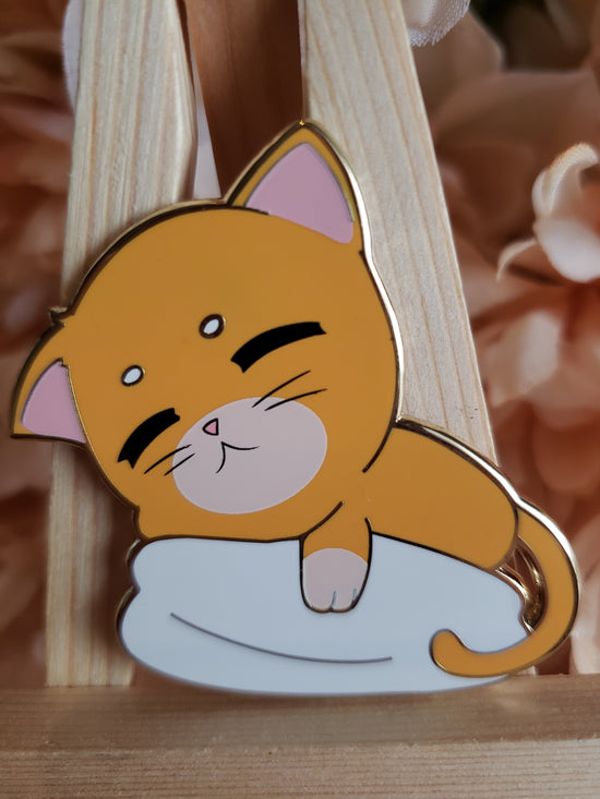 Lazy Tabby Hard Enamel Pin