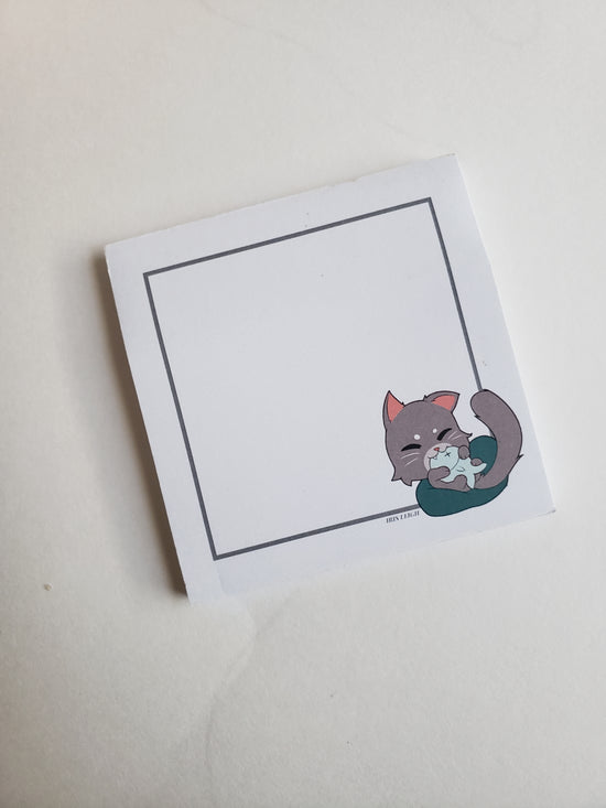 Gray Kitty Sticky Notes