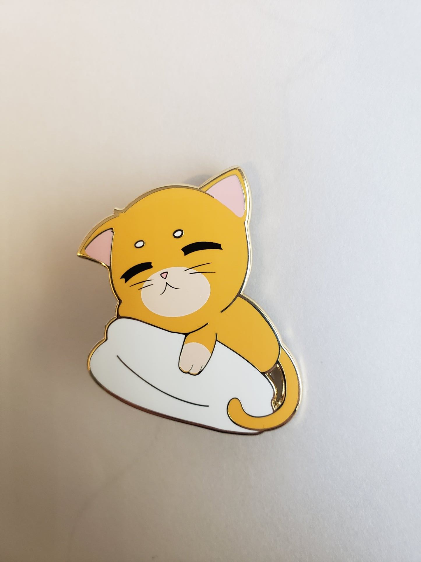 Lazy Tabby Hard Enamel Pin