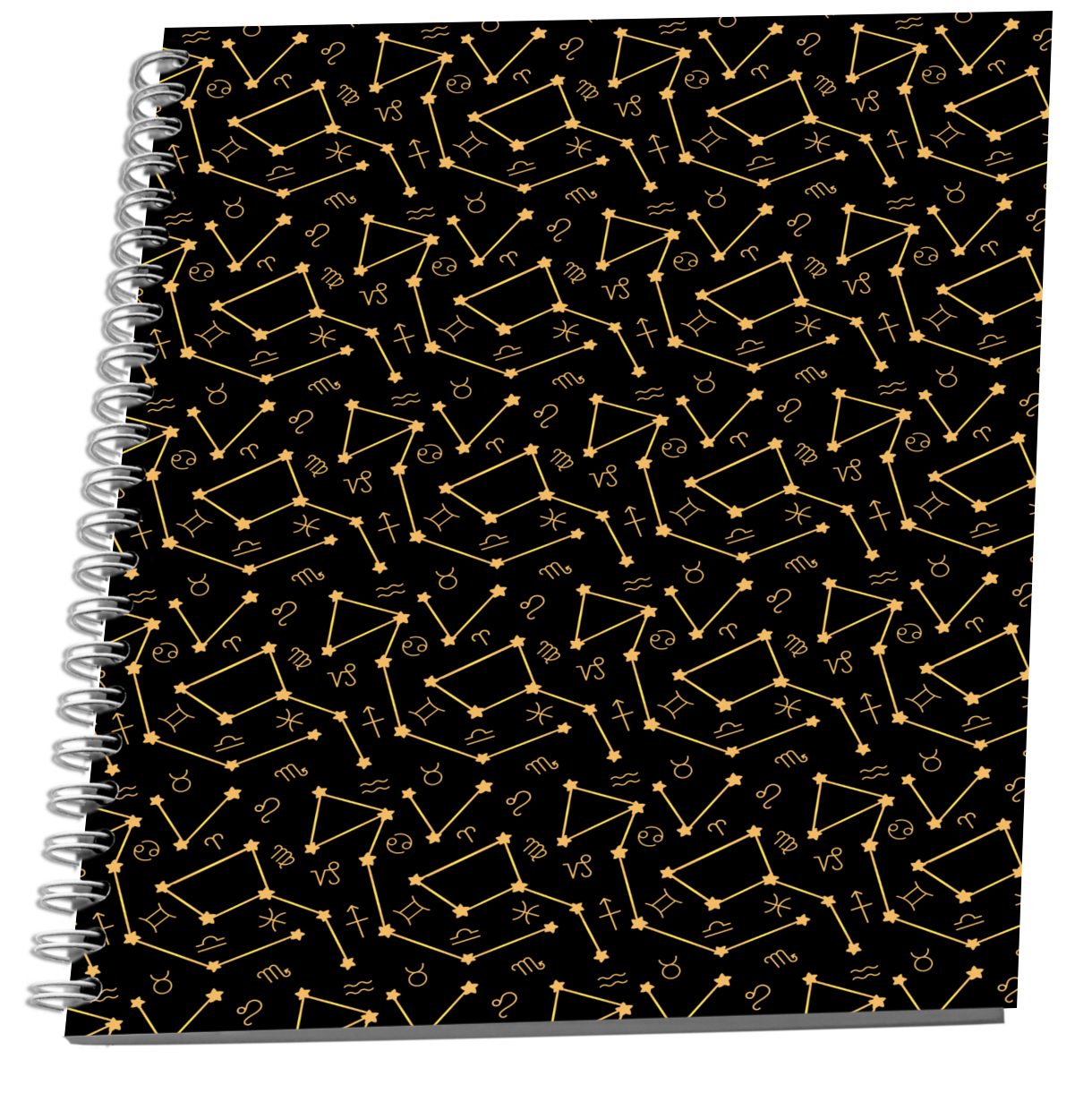 Black Zodiac Print Dot Journal